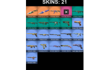 UNIQUE - Silver 1 - 2x Knife Skins [20 Agents, 95 LVL, Glitchpop Vandal and MORE!]