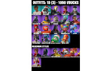 UNIQUE - Santa Dogg, 1-Ball [19 Skins, 1050 Vbucks, 31 Axes, 26 Emotes, 24 Gliders and MORE!]