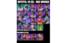 UNIQUE -  Santa Dogg, Explorer Emilie [19 Skins, 250 Vbucks, 35 Axes, 21 Emotes, 22 Gliders and MORE!]