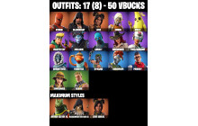 UNIQUE - Prodigy, Luxe [17 Skins, 50 Vbucks, 7 Axes, 12 Emotes, 9 Gliders and MORE!]