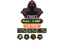 Pure - 1 DEF | Starter | TTL: 400 | CL: 63 | QP: 1 [40 ATT | 90 STR | 80 RAN | 89 Mage + MORE!]
