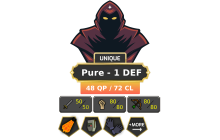 Pure - 1 DEF | TTL: 877 | CL: 72 | QP: 48 [Fire Cape, Ava's, Mithril Gloves, DT1, 99 MAGE + MORE!]