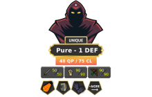 Pure - 1 DEF | TTL: 926 | CL: 75 | QP: 48 [Fire Cape, Ava's, Mithril Gloves, DT1, 99 MAGE + MORE!]
