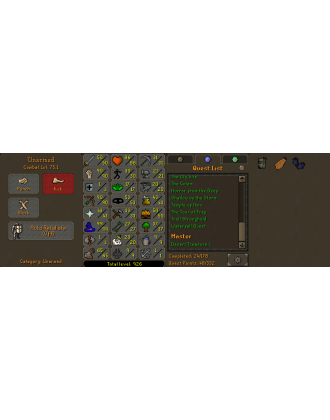 Pure - 1 DEF | TTL: 926 | CL: 75 | QP: 48 [Fire Cape, Ava's, Mithril Gloves, DT1, 99 MAGE + MORE!]