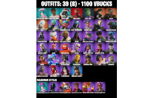 UNIQUE -  Itachi Uchiha, Renegade Raider  [39 Skins, 1100 Vbucks, 44 Axes, 50 Emotes, 44 Gliders and MORE!]