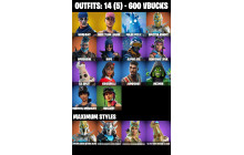 UNIQUE - OG STW [14 Skins, 600 Vbucks, 28 Axes, 22 Emotes, 28 Gliders and MORE!]
