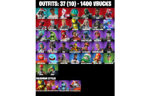 UNIQUE - War Machine,  Captain Jones [37 Skins, 1400 Vbucks, 44 Axes, 39 Emotes, 35 Gliders and MORE!]