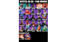 UNIQUE - Peter Griffin, Valeria [25 Skins, 1100 Vbucks, 40 Axes, 33 Emotes, 41 Gliders and MORE!]