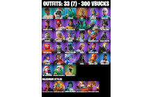 UNIQUE - Poseidon, Zeus [33 Skins, 300 Vbucks, 36 Axes, 27 Emotes, 40 Gliders and MORE!]