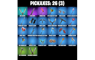 UNIQUE - Backlash , Crystal [30 Skins, 650 Vbucks, 26 Axes, 26 Emotes, 24 Gliders and MORE!]
