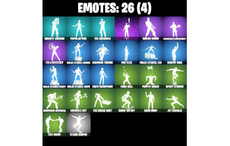 UNIQUE - Backlash , Crystal [30 Skins, 650 Vbucks, 26 Axes, 26 Emotes, 24 Gliders and MORE!]