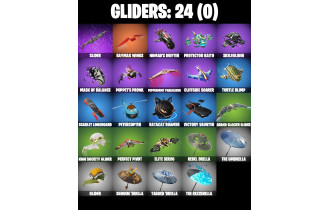 UNIQUE - Backlash , Crystal [30 Skins, 650 Vbucks, 26 Axes, 26 Emotes, 24 Gliders and MORE!]