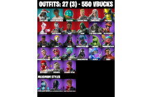 UNIQUE - War Machine,  Shuri  [27 Skins, 550 Vbucks, 31 Axes, 28 Emotes, 32 Gliders and MORE!]