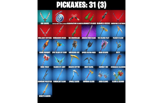 UNIQUE - War Machine,  Shuri  [27 Skins, 550 Vbucks, 31 Axes, 28 Emotes, 32 Gliders and MORE!]