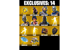 UNIQUE - Black Knight, Floss [14 Skins, 800 Vbucks, 10 Axes, 13 Emotes, 15 Gliders and MORE!]