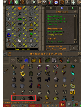Main | Staker | TTL: 2036 | CL: 124 | QP: 226 [Max Melee, Fire Cape, B Gloves, Rigour, Augury, Ava's, MM2, MM1, Jad Pet + MORE!]
