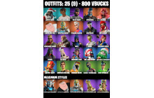 UNIQUE - Dynamo Dancer [25 Skins, 800 Vbucks, 46 Axes, 34 Emotes, 51 Gliders and MORE!]
