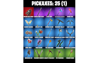 UNIQUE - Crystal, Solid Snake [24 Skins, 400 Vbucks, 25 Axes, 28 Emotes, 30 Gliders and MORE!]