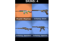 UNIQUE - Bronze 1 - Blastx Phantom [5 Agents, 29 LVL, 2x Infantry Skins and MORE!]
