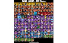 UNIQUE - The Reaper, Travis Scott  [138 Skins, 300 Vbucks, 96 Axes, 107 Emotes, 95 Gliders and MORE!]