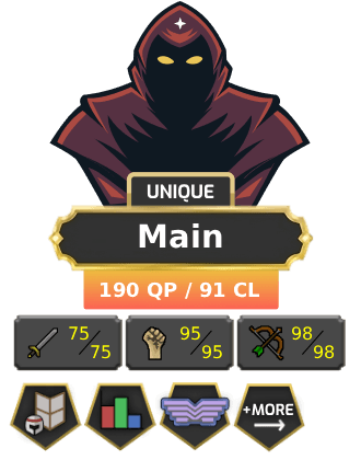 Main | Starter | TTL: 1495 | CL: 91 | QP: 190 [MM1, MA1 & MA2, Piety + MORE!]
