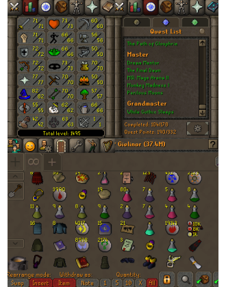 Main | Starter | TTL: 1495 | CL: 91 | QP: 190 [MM1, MA1 & MA2, Piety + MORE!]