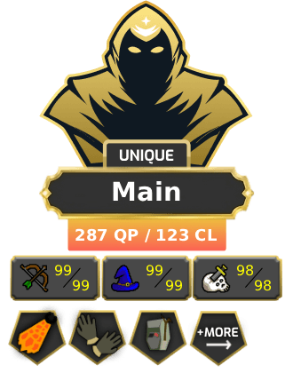 Main | Staker | TTL: 1933 | CL: 123 | QP: 287 [Max Melee, Avernic Defender, Fire Cape, B Gloves, Ava's, MM2, MM1, DS2 + MORE!]