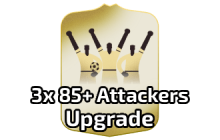 3x 85+ Attackers Upgrade (Repeatable：1 )/Day [FC SBCs]