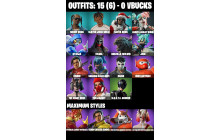 UNIQUE - Karuta Harley Quinn, Nyanja [15 Skins, 34 Axes, 28 Emotes, 27 Gliders and MORE!]