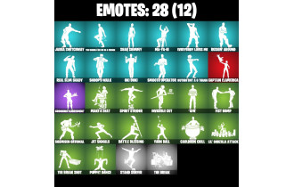 UNIQUE - Karuta Harley Quinn, Nyanja [15 Skins, 34 Axes, 28 Emotes, 27 Gliders and MORE!]