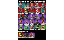 UNIQUE - War Machine, Wastelander Magneto [25 Skins, 100 Vbucks, 60 Axes, 35 Emotes, 49 Gliders and MORE!]