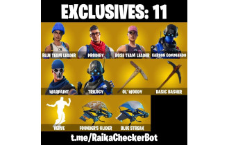 UNIQUE - OG STW, Blue Team Leader  [10 Skins, 200 Vbucks, 9 Axes, 6 Emotes, 9 Gliders and MORE!]