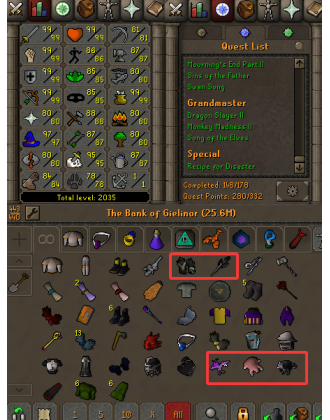 Main | Staker | TTL: 2035 | CL: 123 | QP: 280 [Max Melee | 99 RAN | 95 Slayer | 97 Mage + MORE!]