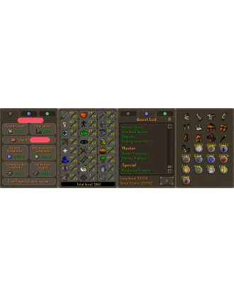 Ironman - HCIM | Starter | Berserker | TTL: 1160 | CL: 69 | QP: 177 [B Gloves, Ava's, MM1, Mithril Gloves, DT1 + MORE!]