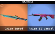 UNIQUE - Unranked - 1x Knife Skin [6 Agents, 29 LVL, Orion Sword and MORE!]