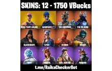 UNIQUE - OG STW, Paragon  [12 Skins, 1750 Vbucks, 10 Axes, 16 Emotes, 14 Gliders and MORE!]