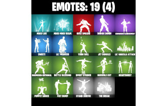 UNIQUE - Shadow Blade Hope, Daigo [10 Skins, 100 Vbucks, 22 Axes, 19 Emotes, 23 Gliders and MORE!]