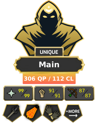 Main | TTL: 1906 | CL: 112 | QP: 306 [Avernic Defender, Fire Cape, B Gloves, Rigour, Augury, Ava's, Max POH + MORE!]