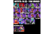 UNIQUE - Santa Dogg, Wastelander Magneto [19 Skins, 1150 Vbucks, 26 Axes, 20 Emotes and MORE!]