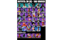 UNIQUE - Goku Black, Neko Hatsune Miku [35 Skins, 100 Vbucks, 42 Axes, 31 Emotes, 25 Gliders and MORE!]