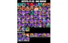 UNIQUE - Khaby Lame, Santa Dogg [51 Skins, 900 Vbucks, 68 Axes, 51 Emotes, 58 Gliders and MORE!]