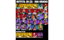 UNIQUE - Midas (Fully Golden) , Sing Along  [29 Skins, 200 Vbucks, 48 Axes, 38 Emotes, 44 Gliders and MORE!]