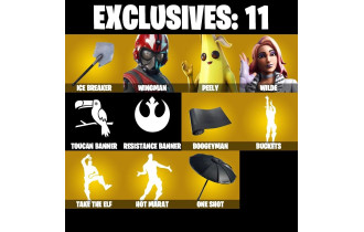 UNIQUE - Hot Marat, Take The Elf [60 Skins, 43 Axes, 63 Emotes, 42 Gliders and MORE!]