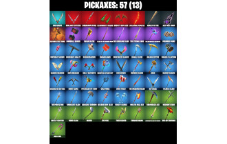 UNIQUE - Harley Hitter , Aura  [21 Skins, 57 Axes, 47 Emotes, 53 Gliders and MORE!]