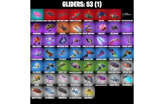 UNIQUE - Harley Hitter , Aura  [21 Skins, 57 Axes, 47 Emotes, 53 Gliders and MORE!]