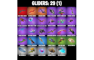 UNIQUE - Yulejacket, Shadow Blade Hope [20 Skins, 450 Vbucks, 32 Axes, 22 Emotes, 29 Gliders and MORE!]
