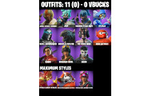 UNIQUE - Aerial Assault Bomber, Jade [11 Skins, 16 Axes, 16 Emotes, 13 Gliders and MORE!]