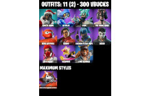 UNIQUE - Santa Dogg, Nyanja [11 Skins, 300 Vbucks, 24 Axes, 16 Emotes,17 Gliders and MORE!]