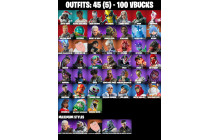 UNIQUE - Neo's Bullet Time, Blizzard Bomber [45 Skins, 100 Vbucks, 70 Axes, 52 Emotes, 63 Gliders and MORE!]