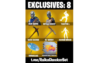 UNIQUE - Blue Squire , Royale Knight  [56 Skins, 13450 Vbucks, 53 Axes, 38 Emotes, 41 Gliders and MORE!]